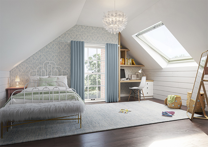 Menton, Tranquil Blue - Made to Measure Curtains - Image 8